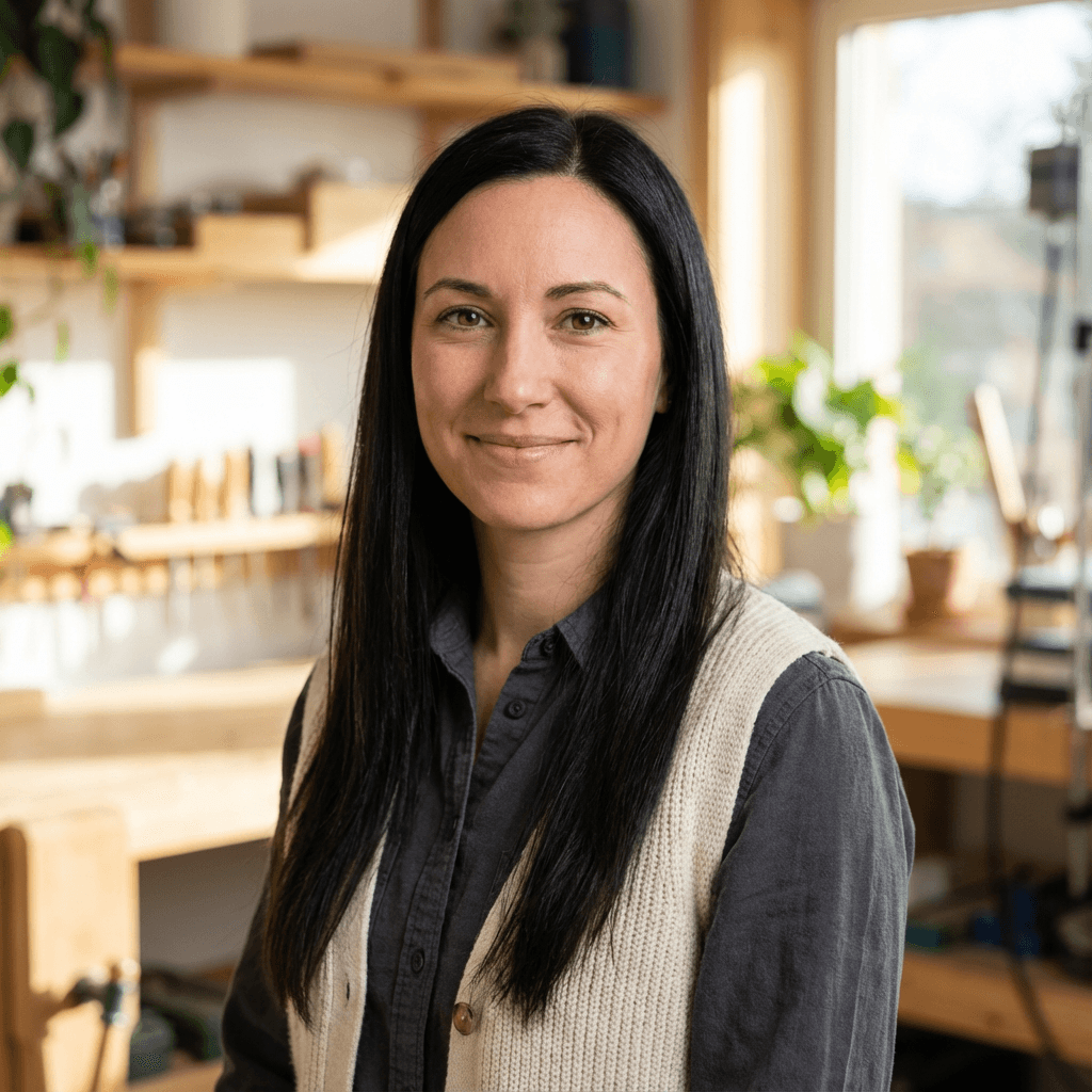Portrait of a female homeowner in her late 30s
