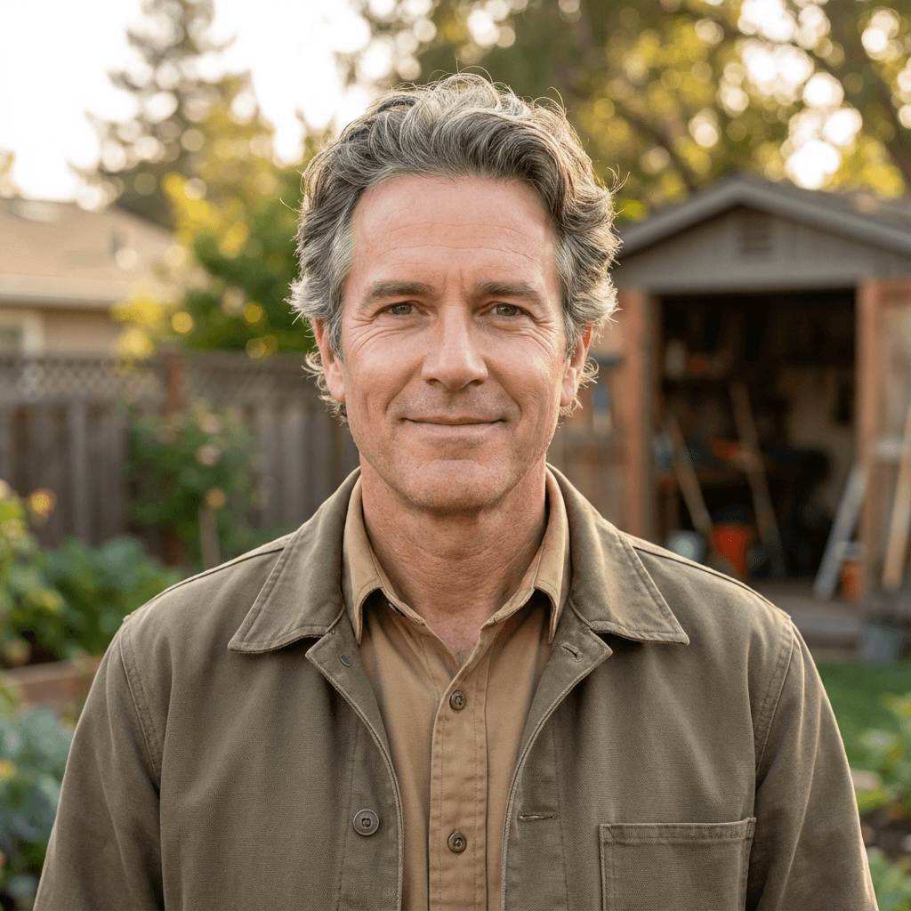 Portrait of a male homeowner in his mid 40s