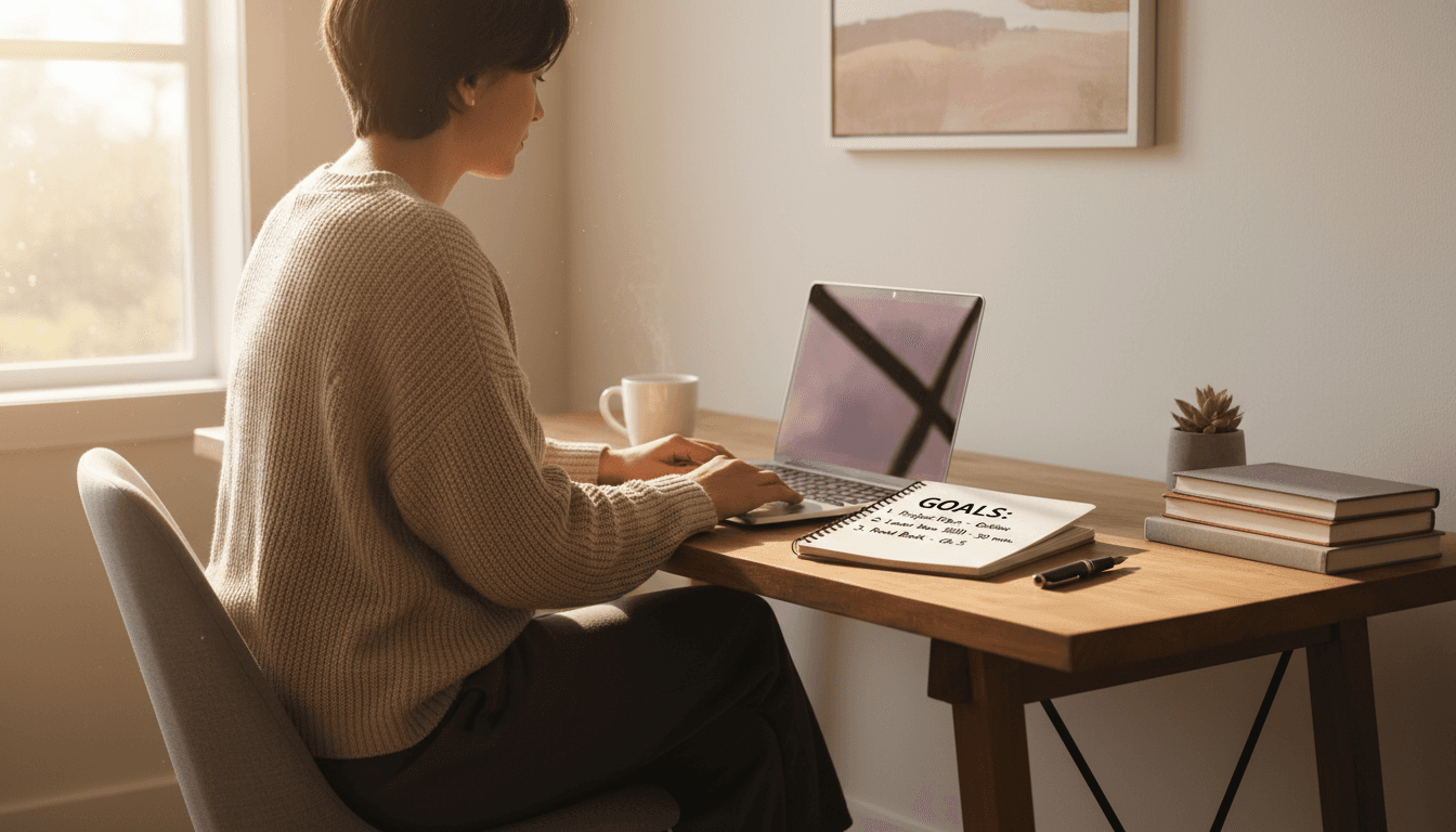 Homeowner reviewing a project plan at a kitchen table